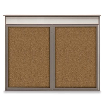 United Visual Products Single Door Enclosed Indoor Letterboard UV1124SD3036-BRONZE-BLACK